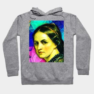 Anne Bronte Colourful Portrait | Anne Bronte Artwork 7 Hoodie